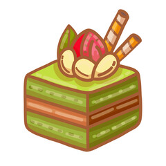 Bakery and dessert represented by delicious cake icon. Isolated and colorfull