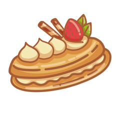 Bakery and dessert represented by delicious cake icon. Isolated and colorfull
