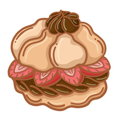 Bakery and dessert represented by delicious cake icon. Isolated and colorfull