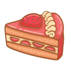 Bakery and dessert represented by delicious cake icon. Isolated and colorfull