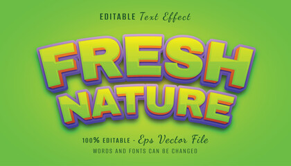 fresh nature 3d text effect design