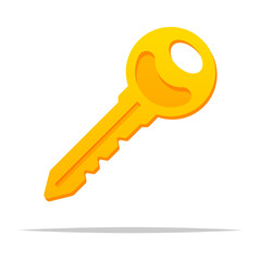 Single key vector isolated illustration