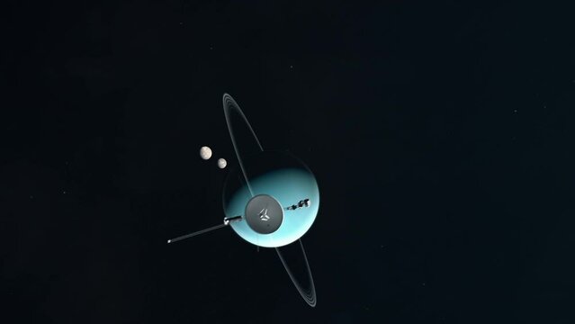Space Probe Voyager 2 Approaching Uranus 
