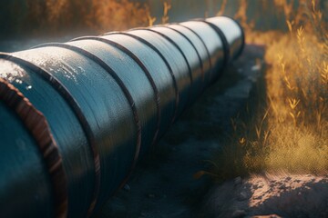 Insulated water pipeline. Generative AI