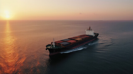 Fototapeta premium Cargo Ship on the sea