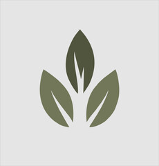 simple leaf logo design. for the flower shop logo