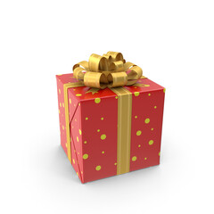 Luxury gift box with ribbon and bow airdrop