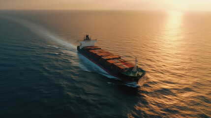 Cargo Ship on the Sea