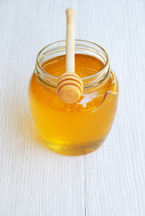 Fresh fragrant flower honey