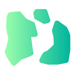 continents gradient icon