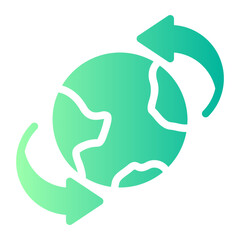 earth rotation gradient icon