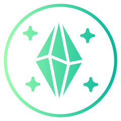 Obraz premium crystal gradient icon