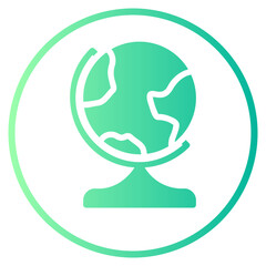 earth globe gradient icon