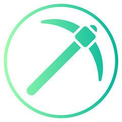 pick mattock gradient icon