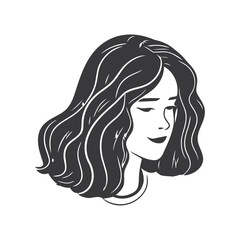 Beautiful young woman with long hair