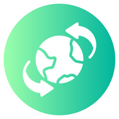 earth rotation gradient icon