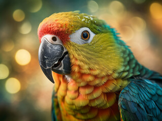 Obraz premium A Parrot in Nature with a Shallow Depth of Field | Generative AI