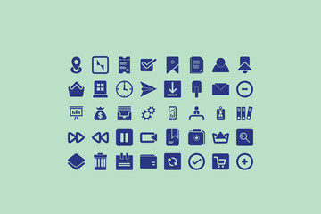 40 Business Icons Vector Set: Essential Graphics for Modern Enterprises