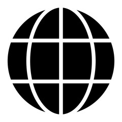 earth globe glyph icon