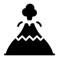 volcano glyph icon
