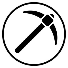 pick mattock glyph icon