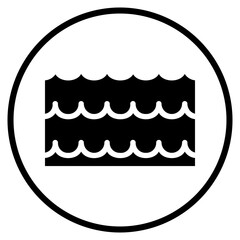 sea glyph icon