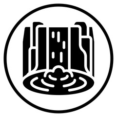 waterfall glyph icon