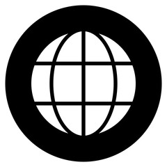 earth globe glyph icon