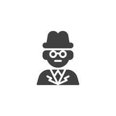Inspector man vector icon