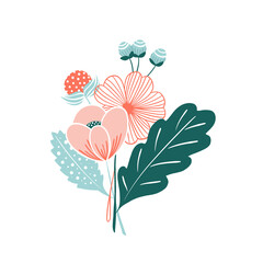 Floral and Leaf Designs in Soft Pastel Colors