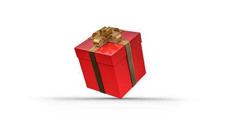 Giftbox with bow isolated