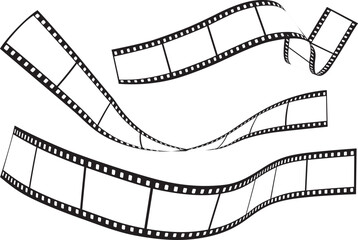 ネガフィルムのイラスト素材　映画フィルム