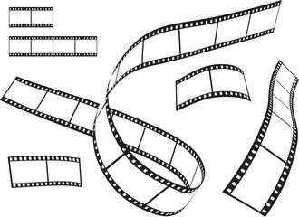 ネガフィルムのイラスト素材　映画フィルム