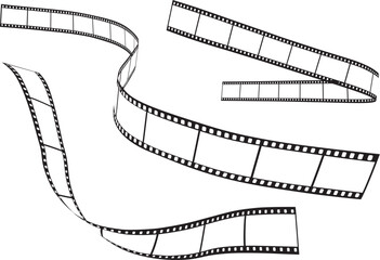 ネガフィルムのイラスト素材　映画フィルム