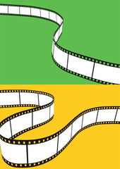 Fototapeta premium ネガフィルムのイラスト素材 映画フィルム