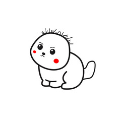CUTE DOG, BABY LOVE DOG