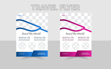Travel Flyer Template to print ready. 