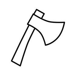 Axe camping vacation outline icon