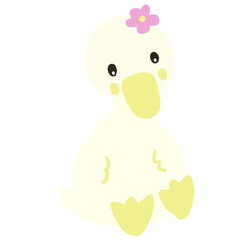 Duck illustration hand drawn. 