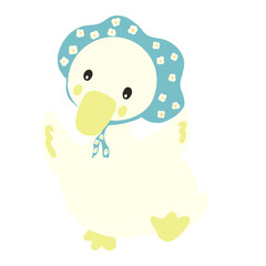 Duck illustration hand drawn. 