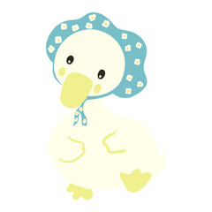 Duck illustration hand drawn. 