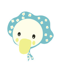 Duck illustration hand drawn. 