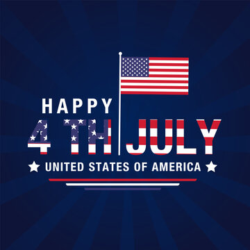 Vector creative 4th of July American flag style background