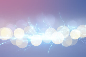 Abstract background of light blue shades with glare and bokeh effect.