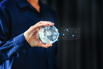 AI, Artificial Intelligence, technology smart robot AI, artificial intelligence by enter command internet of things(iot) of technology enhancing global business capabilities.