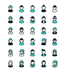 いろんな人のベクターアイコン詰め合わせセット