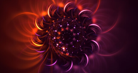 3D rendering abstract circle light background