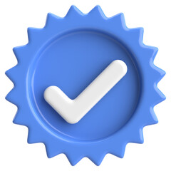 3D checkbox. Check mark. 3D illustration.