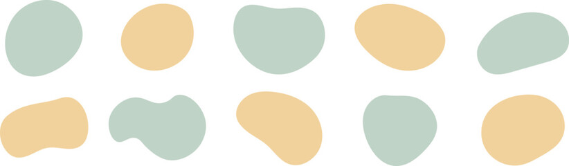 かわいい抽象的なゆるゆるフレーム　Set of cute abstract shapes.Vector loose frame.