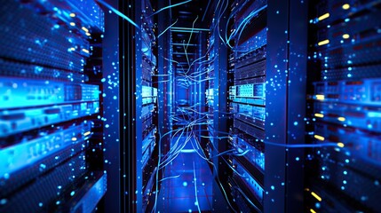 Digital Orchestra: Symphony of Server Racks, Powering AI and Neural Network Innovations, in State-of-the-Art Data Center Generative AI